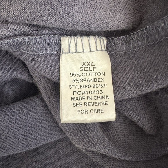 Roolee Blue Long Sleeve Ribbed V Neck Dress XXL NEW Pockets - Picture 6 of 6